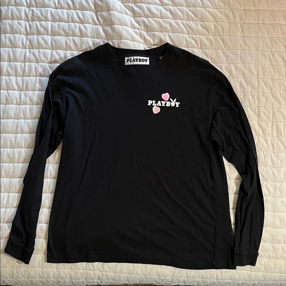 PLAYBOY Black Shirt with Pink Accents